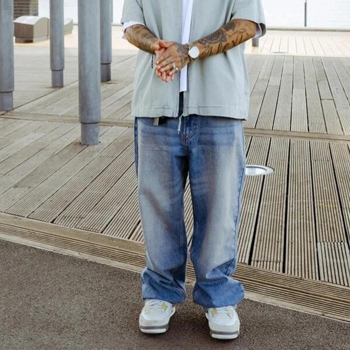 Hypestore Celana Jeans Pria Bershka Men Faded Skater Jeans