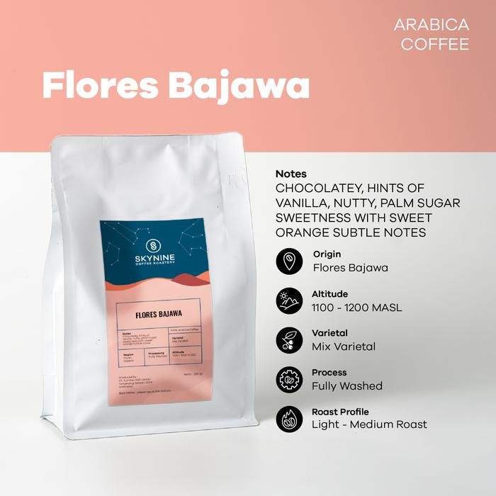 

KOPI ARABIKA - FLORES BAJAWA FULLWASHED - ROASTED BEAN 250 GR
