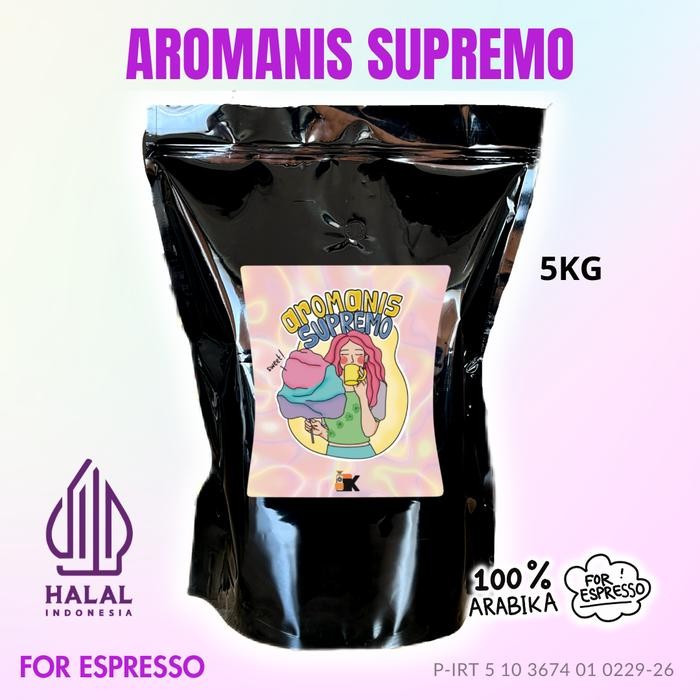 

Kopi Arabika Aromanis Supremo 5kg Lebih Murah & Untung