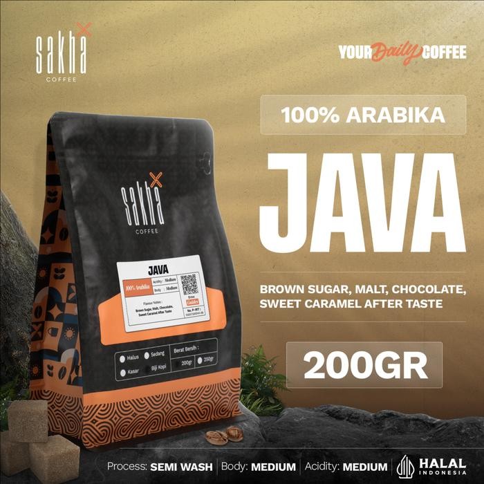 

Biji Kopi Bubuk Arabika Jawa Java Arabica Coffee Beans 200 Gram Coffe