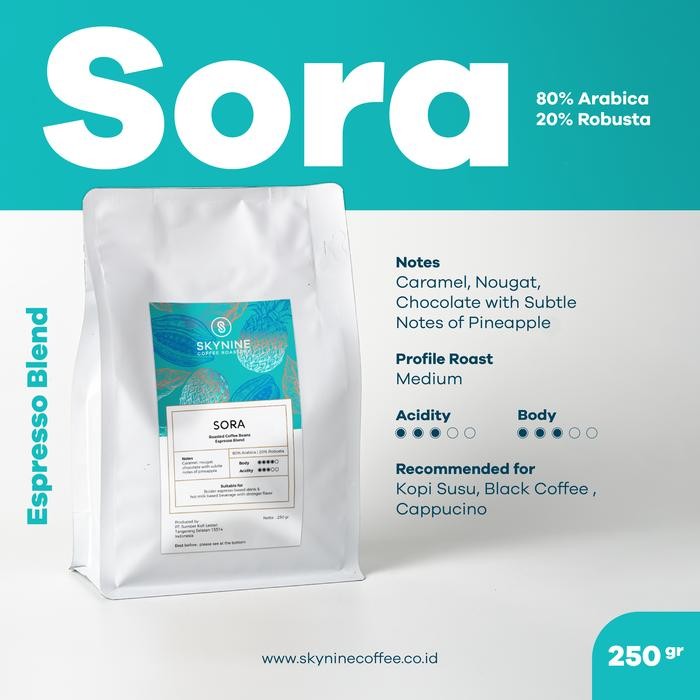 

SORA Blend Roasted Beans 250gr