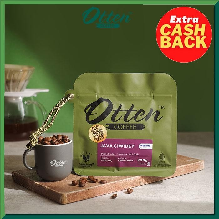 

Kopi Arabica Java Ciwidey 200g - Biji / Bubuk Kopi Otten Coffee Roasted Beans