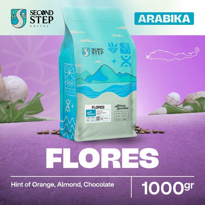 

Biji Bubuk Kopi Arabika Flores Bajawa Arabica Coffee Roast Beans 1Kg