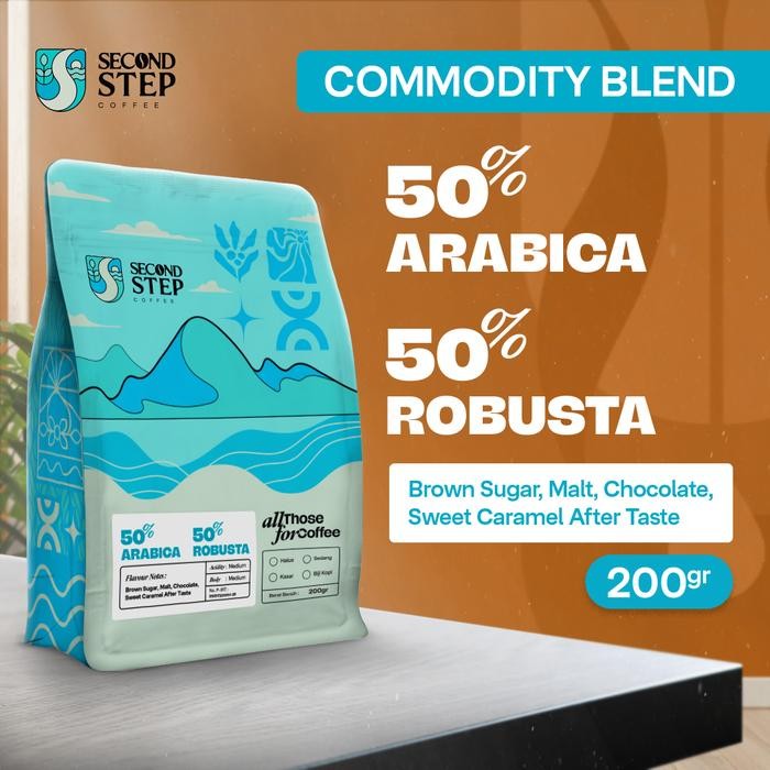 

BIJI KOPI 50% ARABICA 200GR Ekonomis Espresso Blend By Second Step Coffee Roastery