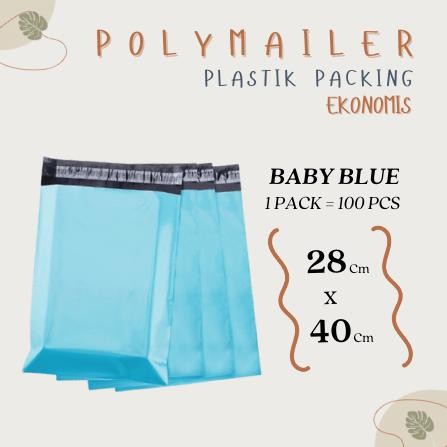 

PLASTIK POLIMAILER POLYMAILER PACKING ONLINE BABY BLUE EKONOMIS 28X40 KODE 140
