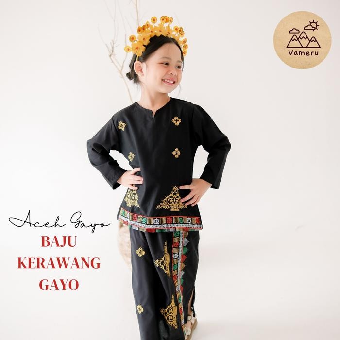 BAJU ADAT KERAWANG GAYO ACEH PEREMPUAN ANAK