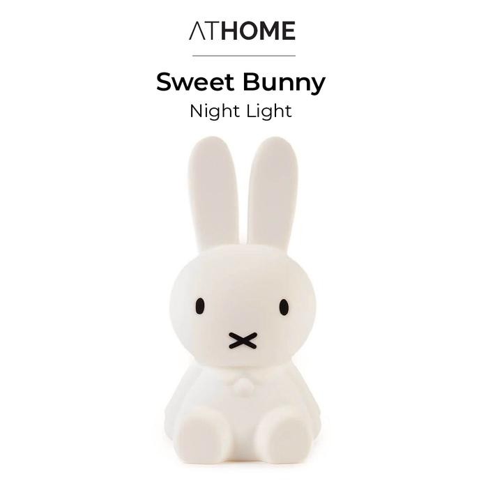 TERBARU ATHOME SWEET BUNNY Night Light / Lampu Tidur LED Kamar Anak Lucu Remot BISA GRAB