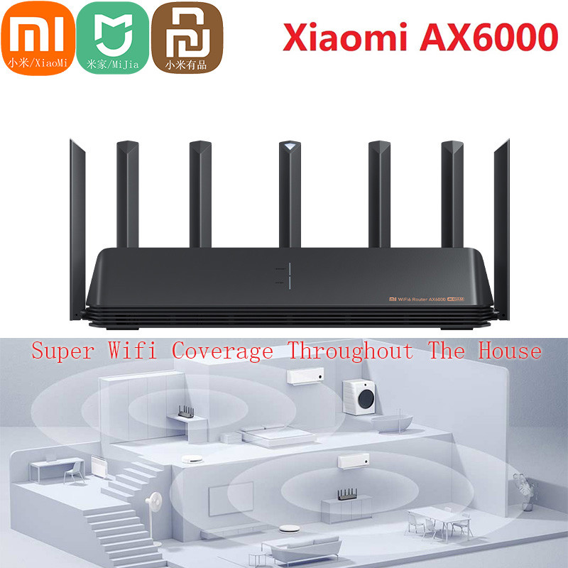 NEW Xiaomi mijia AX6000 AIoT Router 6000Mbs WiFi6 VPN 512MB Qualcomm