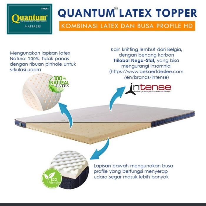 Quantum Latex Topper Mattress 9cm Intense Mattress uk.160x200