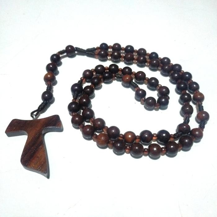 rosario kayu stigi salib Tao Tau