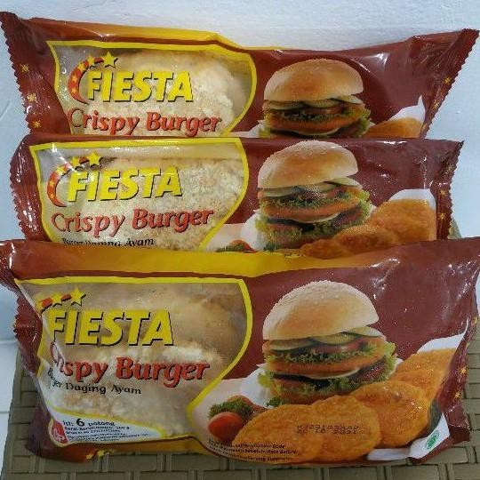 

(Expert) FIESTA Crispy Chicken Burger 360 gr Burger Ayam