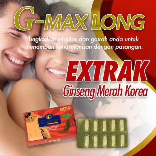 Jamu Herbal G-Max Long (Korean Red Ginseng & Maca) isi 10kapsul