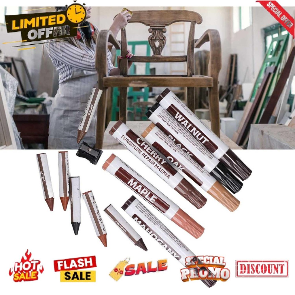 

Termurah Yongli Set Spidol Pewarna Kayu Wood Repair Sticks Marker 12 PCS - YL228 Diskon