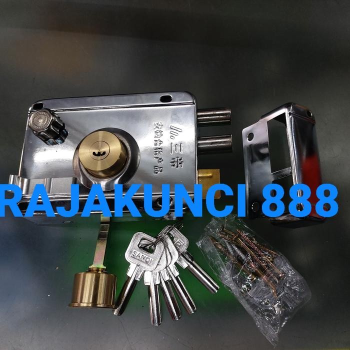 Kunci Pintu Besi Otomatis Stainless / Kunci Pintu / Kunci Otomatis