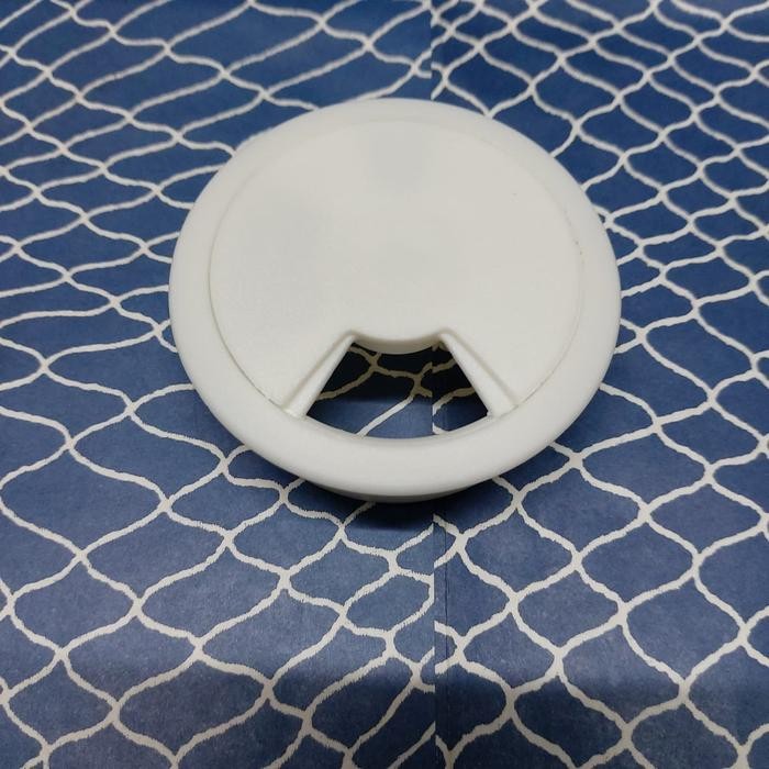 Tutup Lubang Kabel / Grommet Meja Putih / Lubang Kabel