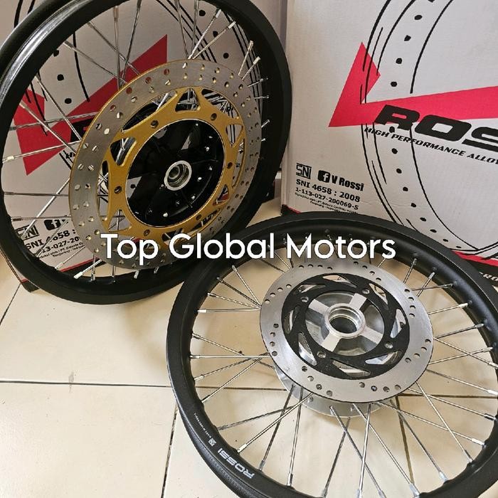 VELG NINJA 150R/RR SEPASANG ROSSI RING17 DEPAN BELAKANG 1SET Motorcycle