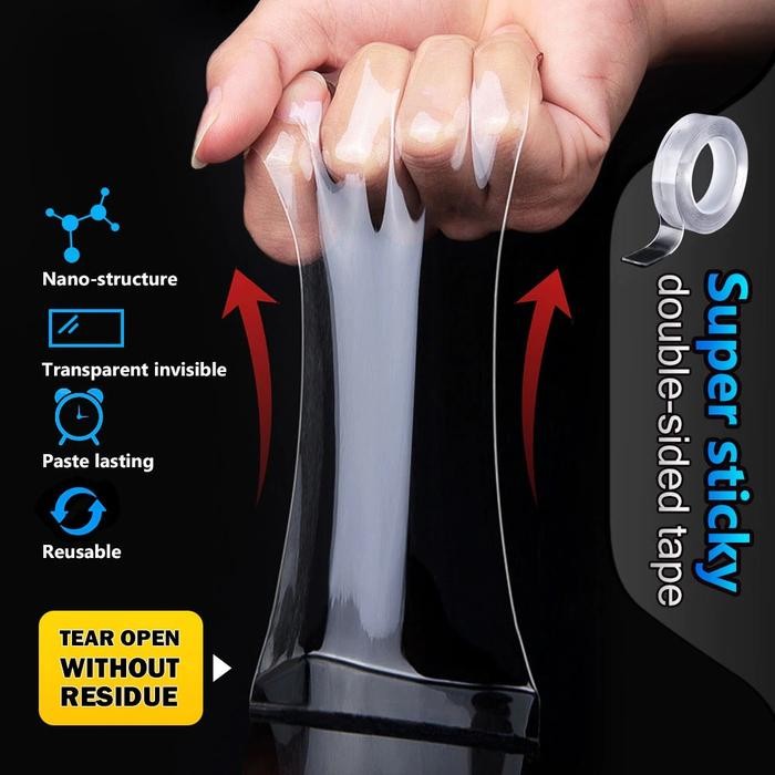 

Stok Baru Premium Super Strong Nano Double Sided Tape Tip Anti Air Super Kuat