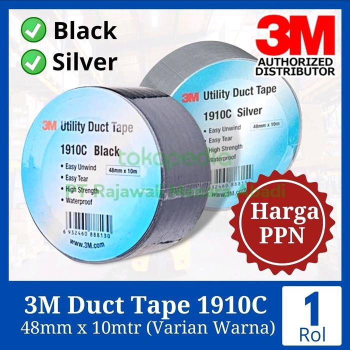 

Stok Baru 3M Duct Tape 1910C 48mm x 10mtr Lakban Isolasi Kain