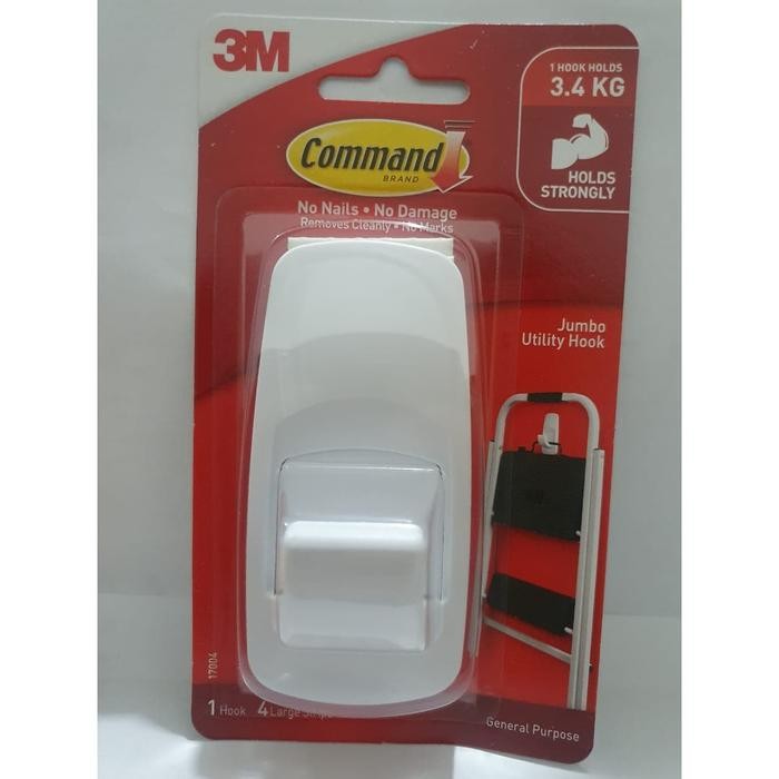 

Stok Baru 3M Command Jumbo Hooks 17004 ANZ