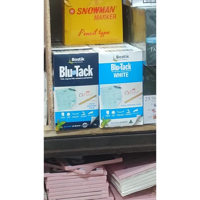 

Stok Baru Bostik blu tack 75 gram blue atau white pilih satu