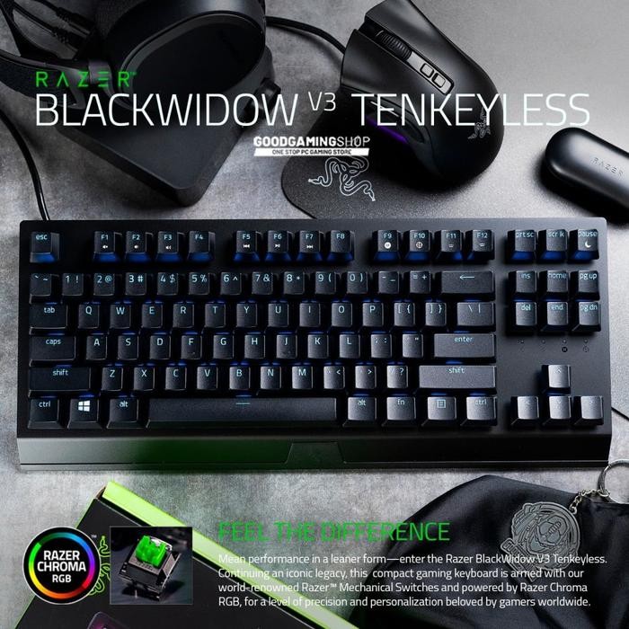 Razer Blackwidow V3 Tenkeyless - Green - Gaming Keyboard
