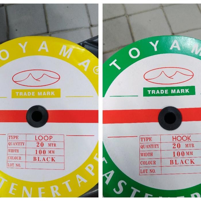 

Stok Baru velcro perekat warna hitam lebar 10cm sepasang (kasar dan halus)