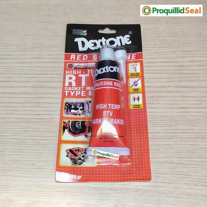

Stok Baru LEM GASKET MERAH DEXTONE RED RTV HIGH TEMP SILICONE RED RTV MERAH 70 G