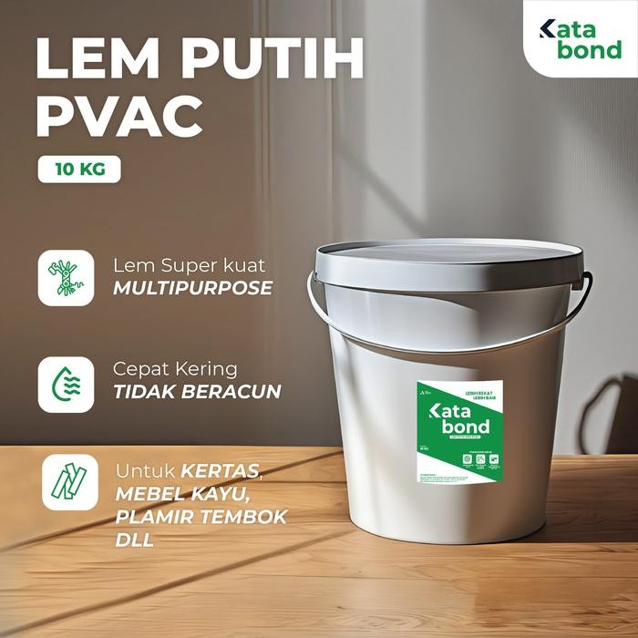 

Stok Baru Lem Putih, Lem Kayu Katabond 8850 PVAC Pail 10 KG