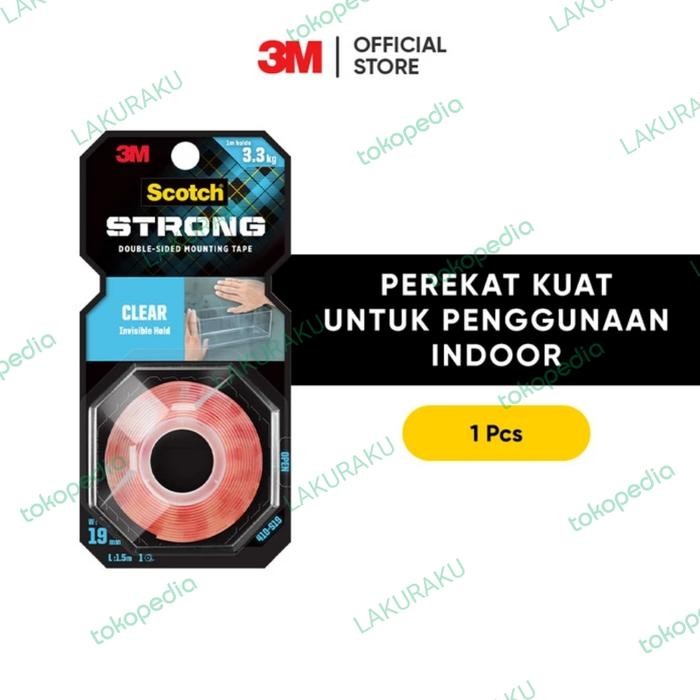 

Stok Baru SCOTCH 3M ISOLASI STRONG CLEAR DOUBLE SIDED TAPE 410-S19 19MM X 1.5M