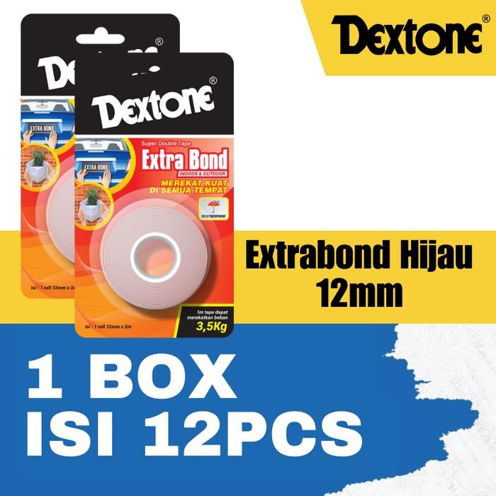 

Stok Baru Lem Double Tape Weather Proof Dextone Extrabond Merah 12mm dan 25 mm - BOX