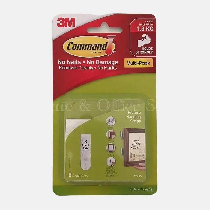 

Stok Baru 3M Command Small Picture Hanging Strips 17205