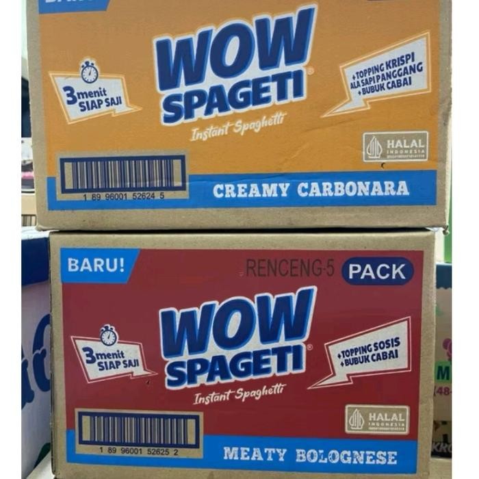 

Caraka.store1 SPAGETI Spaghetti Wow 1 Dus isi 40 pcs Mie Instan Praktis - Goreng, Makanan, Iga,
