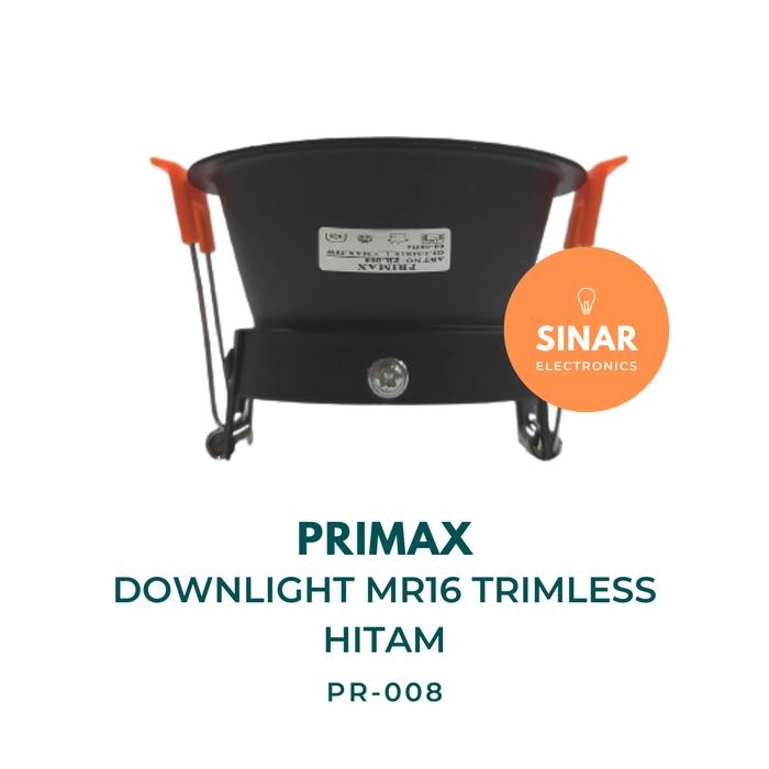 DOWNLIGHT MR16 TRIMLESS PRIMAX PR-008 HITAM