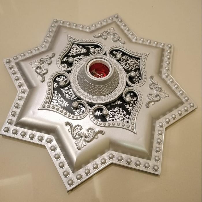 FITING HIAS ORNAMEN PLAFON 30 CM BAHAN PLASTIC HIASAN PLASTIK PVC