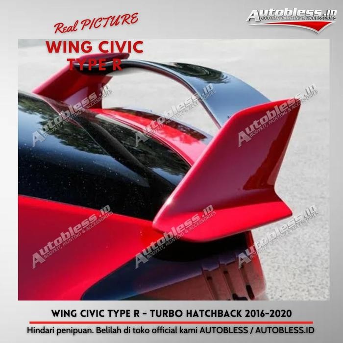 Hemat Wing Spoiler Honda Civic Type R Civic Turbo Hatchback Taiwan