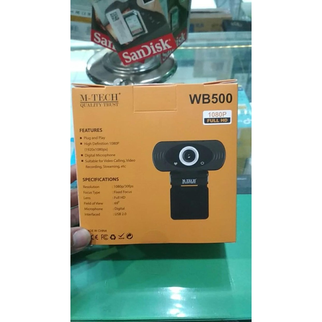 (Expert) Webcam MTech WB500 1080p Full HD Web Camera Full HD INCLUDED TRIPOD