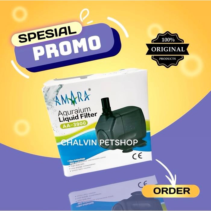 Pompa Celup Power Head Aquarium Amara Aa-3900 Aa 3900 #Gratisongkir