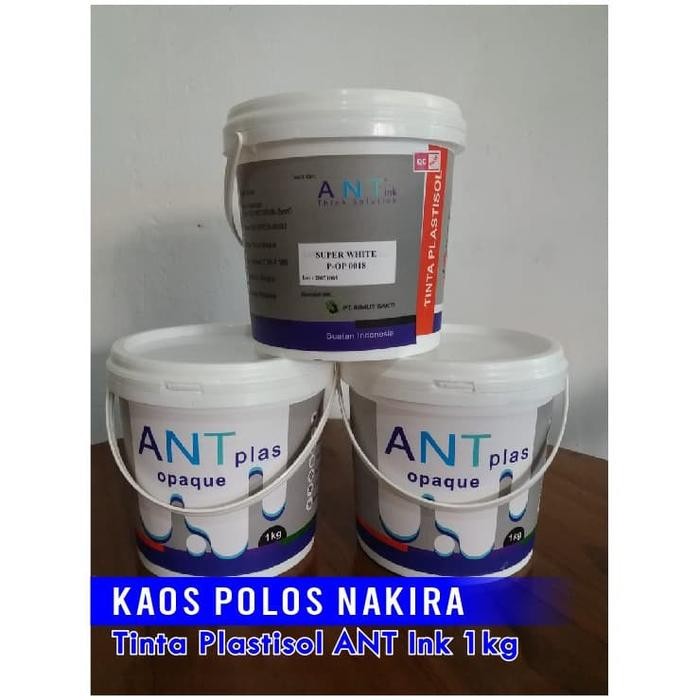Tinta Sablon Kaos Plastisol Ant Ink / Cat Plastisol Black / Hitam 1 Kg Kode 1264