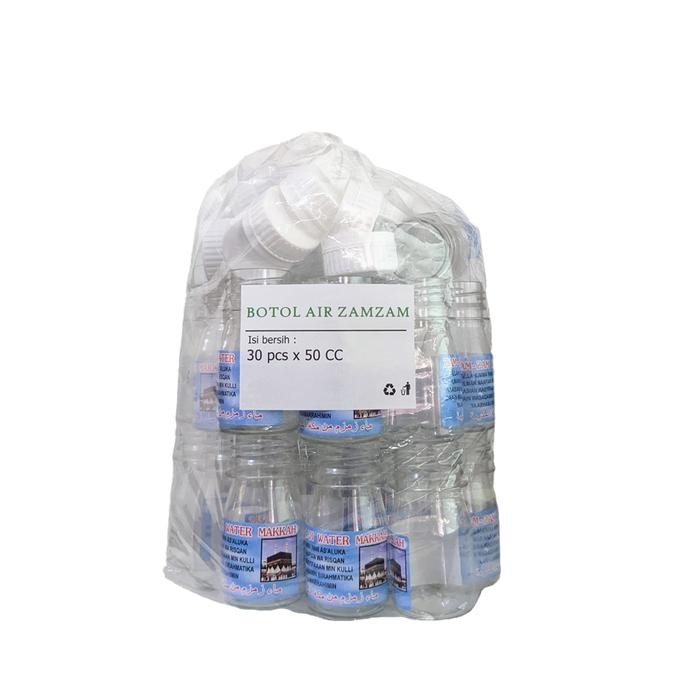 (Expert) Botol Kosong Air Zamzam 50 cc isi 30 - Zam zam botl 50 ml