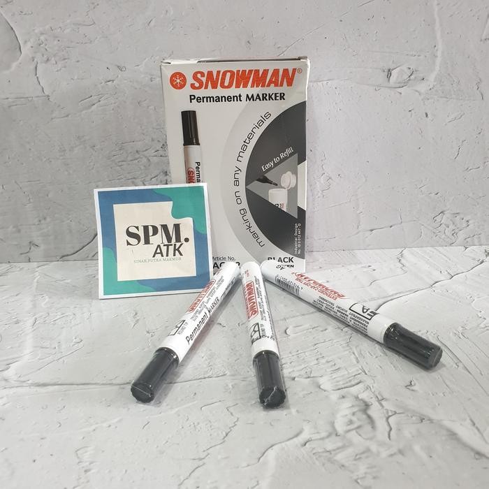 

Terlaris Spidol Snowman Permanent Marker Ag-12 Ongkir Termurah