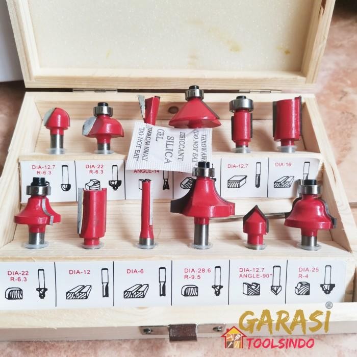 [Expert] mata profil set 12 pcs Mailtank mata router set mata bor profil kayu