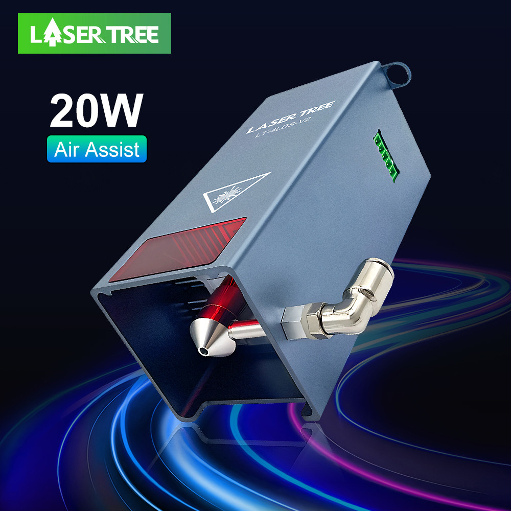 LASER TREE 20W Optical Power Laser Head with Air Assist Laser Kit CNC