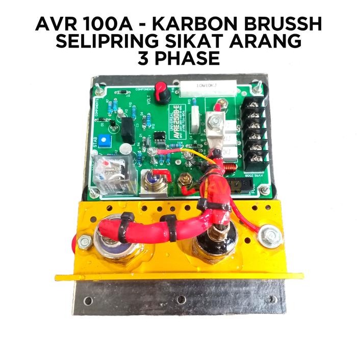 AVR Genset 100A 3 PHASE KARBON BRUSSH / AVR Generator Universal 100A 3 PHASE AVR LOKAL SELIPRING