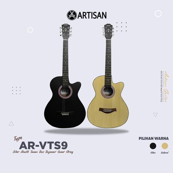 Artisan Gitar Akustik Tanam Besi Beginner Ar - Vts9 Senar String Guitar Termurah