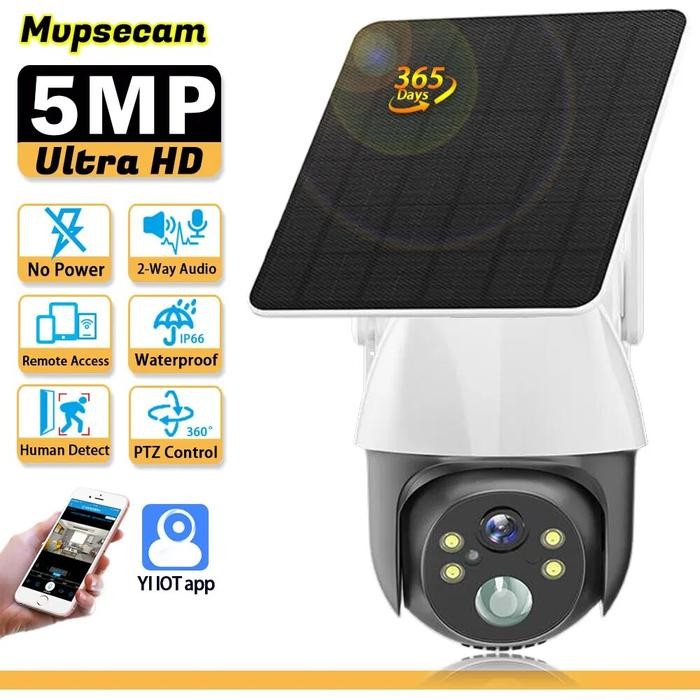 Solar Camera WIFI Outdoor 5MP HD 360 Wireless Security CCTV