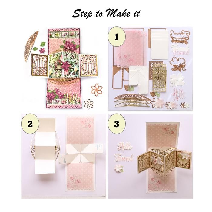 

Metal Cutting Dies - Pop Up Card Series For Journal, Cards, Etc #165