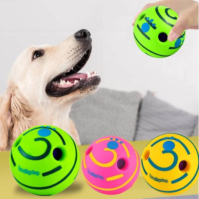 Ball Interactive Dog Toy Fun Giggle Sounds Ball Puppy Chew Toy Wobble