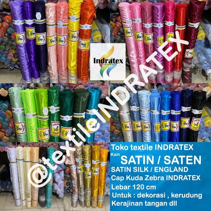 ( per 1 roll ) Kain satin polos saten SILK ENGLAND CLARISSA BRIDESMAID gulung gulungan Lebar 120 cm