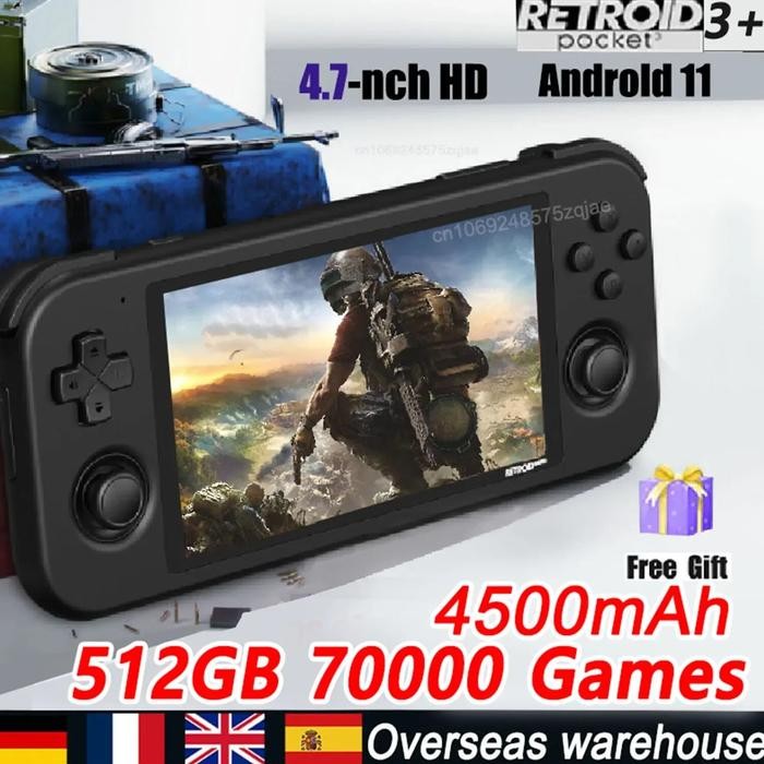 Retroid Pocket 3 Plus Retro Handhelds games 4.7inch 4G+128GB T618