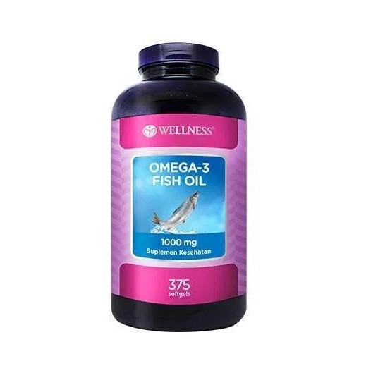 WELLNESS Natural Omega-3 Fish Oil 375 softgel BOTOL / MULTIVITAMIN
